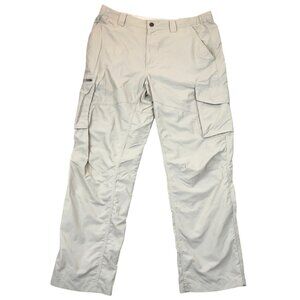 Columbia Mens Cargo Pants Size 36x30 Straight Outdoors Hiking Relaxed Tan Casual